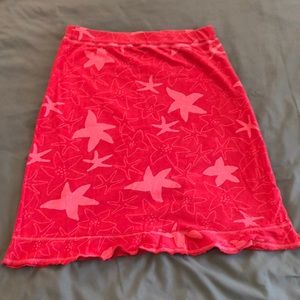 Fresh Produce Starfish Pink Beach Skirt